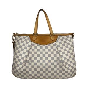 Louis Vuitton Siracusa MM Damier Azur Canvas Two Way Bag Tote Crossbody Spain